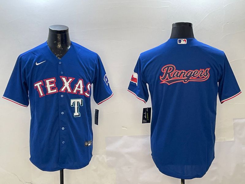 Men Texas Rangers Blank Blue Game 2025 Nike MLB Jersey style 8